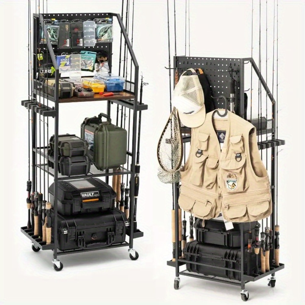 Fishing Equipment Storage - حاملات قصبات الصيد للجراج، حاملات لـ