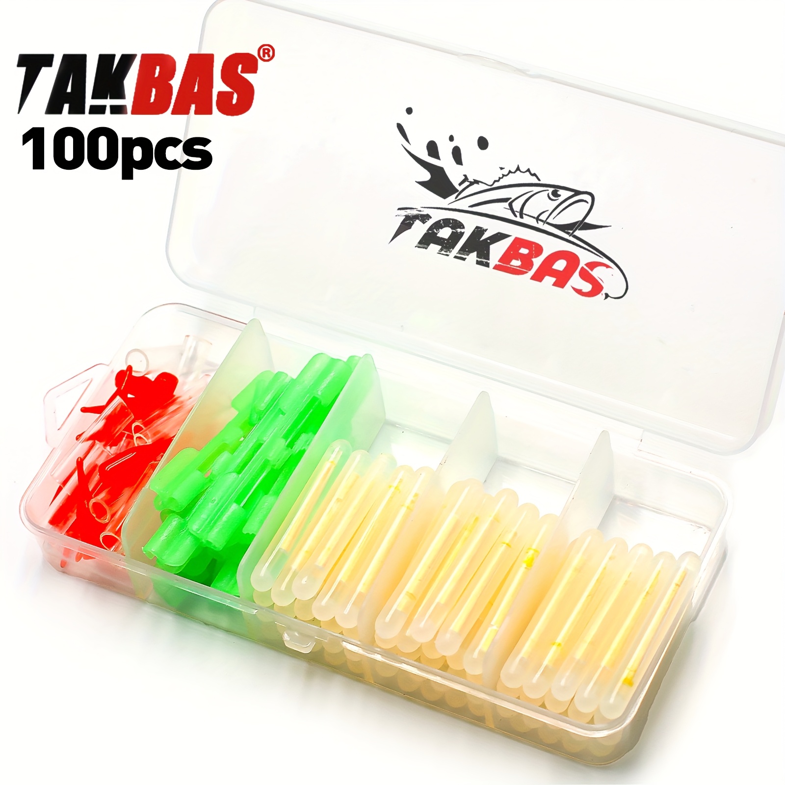 Bite Alarm Fishing - 100 قطعة مجموعة أعواد الصيد المتوهجة